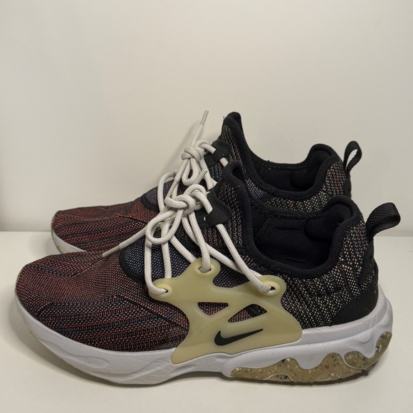 Nike React Presto Flyknit Multi Black Sneakers Size M9.5/W11 - Picture 2 of 11